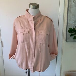 Velvet Heart peach 100% tencel long sleeve jacket size M